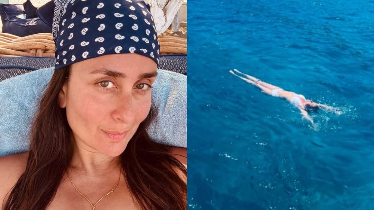 Kareena Kapoor Swims In A White Bikini In The Sea During Her Greece Vacation