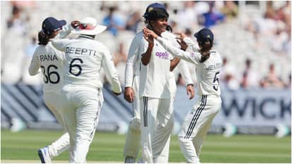 IND W vs ENG W: Indian womens team wins lords test Kranti Gaud Yastika Bhatia Smriti made records and stats
