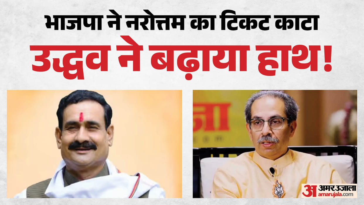 datia assembly bypoll narottam mishra shiv sena ubt offer bjp ticket row ashutosh tiwari madhya pradesh news