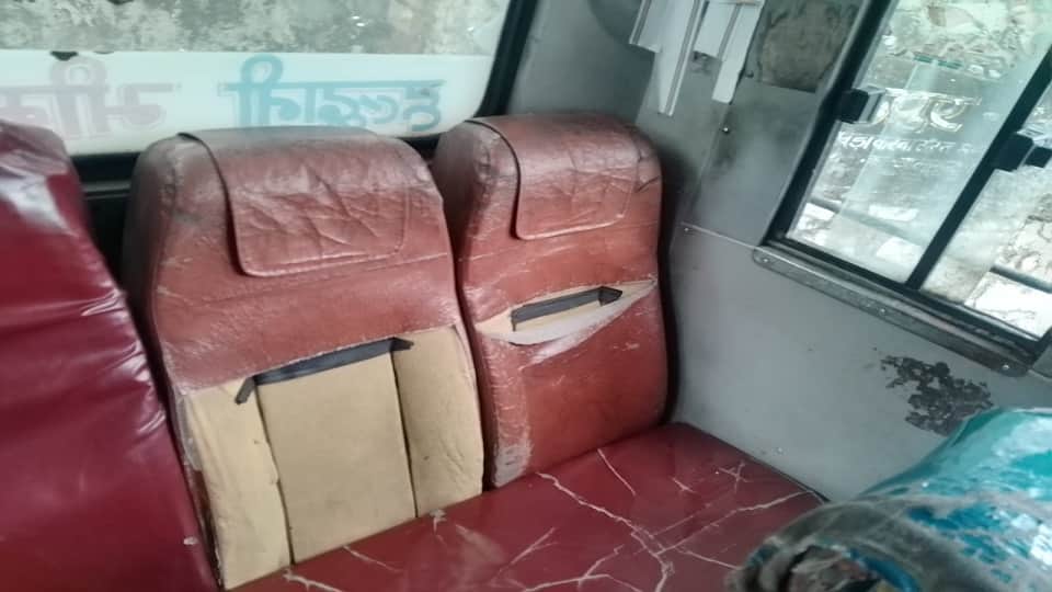 Passengers are troubled due to water entering the buses of the Transport Corporation Haldwani