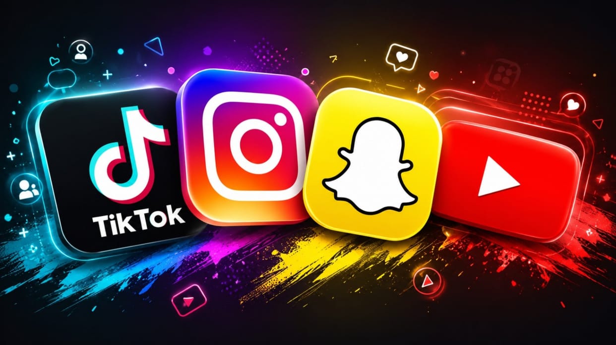 social media child online safety study tiktok instagram snapchat youtube safety features report