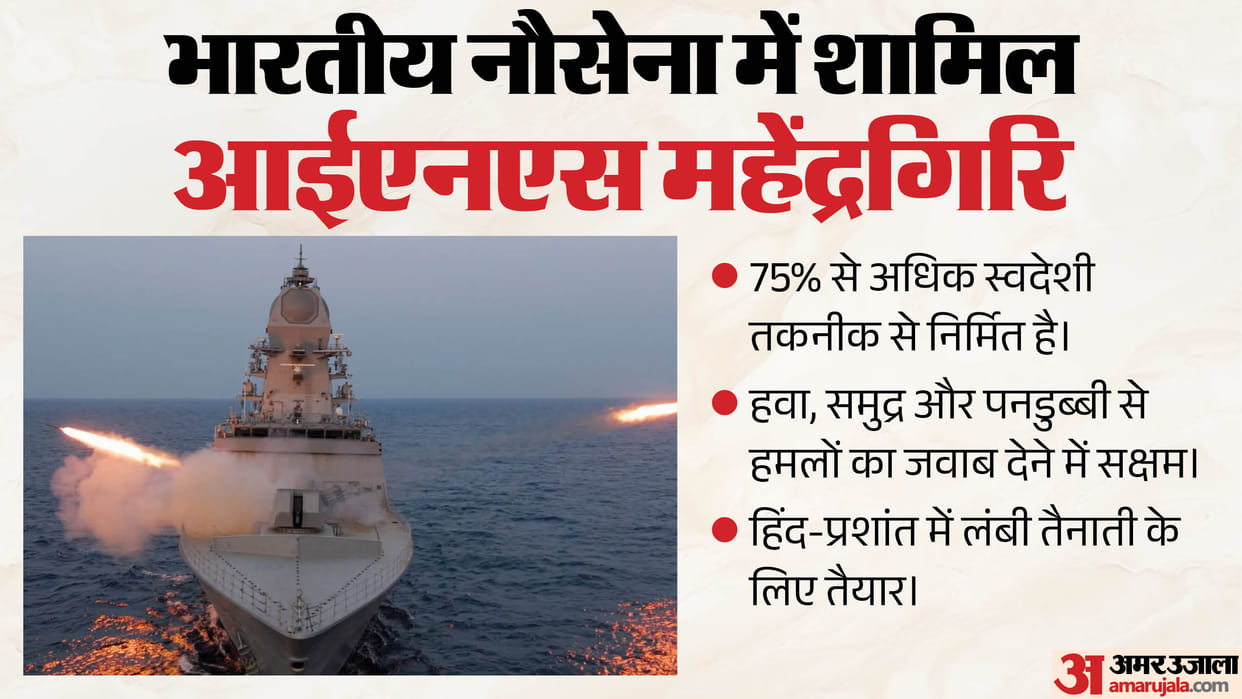Rajnath Singh will induct indigenous stealth frigate Mahendragiri into the Indian Navy Project 17A frigate