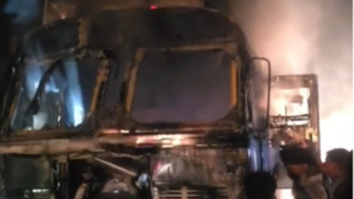 Truck catches fire on Pilibhit-Puranpur highway driver burnt to death