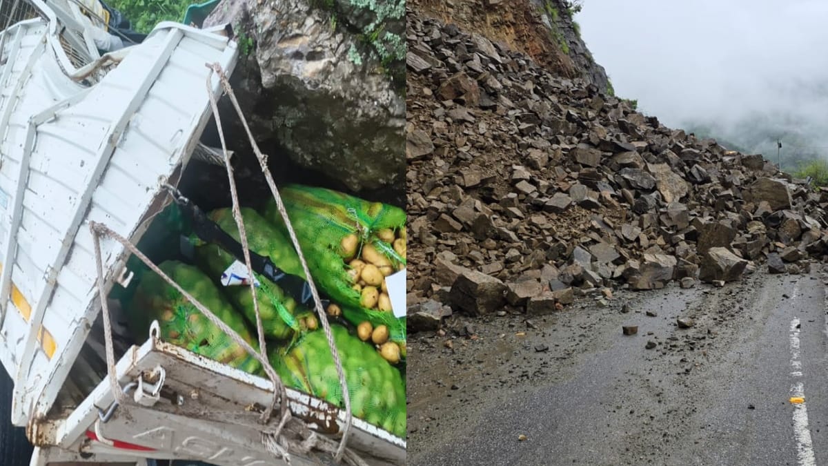 Uttarakhand: भूस्खलन से बदरीनाथ हाईवे बंद, कोटद्वार में वाहन के ऊपर गिरे भारी बोल्डर, बाल-बाल बचे सवार लोग