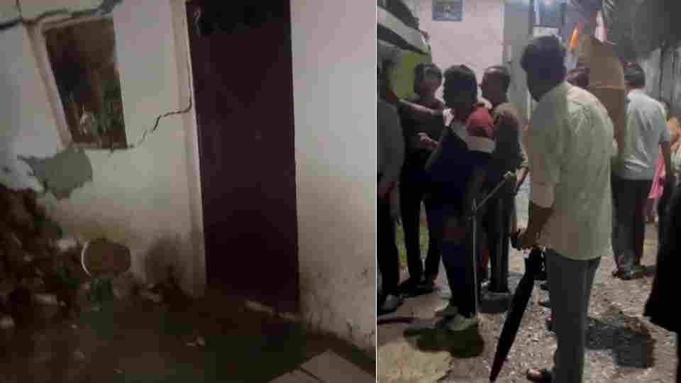Dehradun: लगातार बारिश से ढहा पुश्ता, पांच मकानों को हुआ नुकसान, आस-पास के घर भी खाली कराए