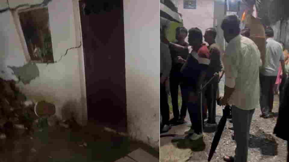Dehradun Retaining wall collapsed due to continuous rain five houses damaged nearby homes also evacuated