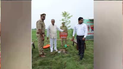 CM Yogi planted a sacred Triveni sapling on Gorakhpur Link Expressway and a Maulshree sapling in Mohaddipur