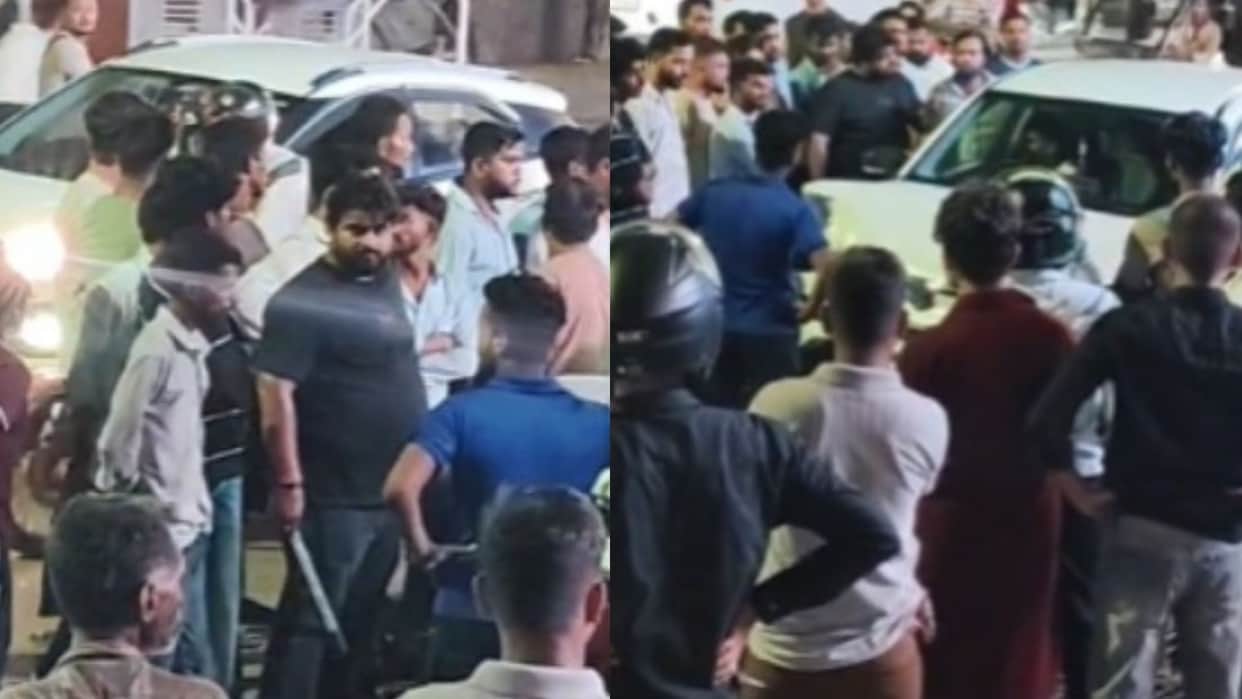 Two car occupants clash in road rage incident at city mall road in Gorakhpur