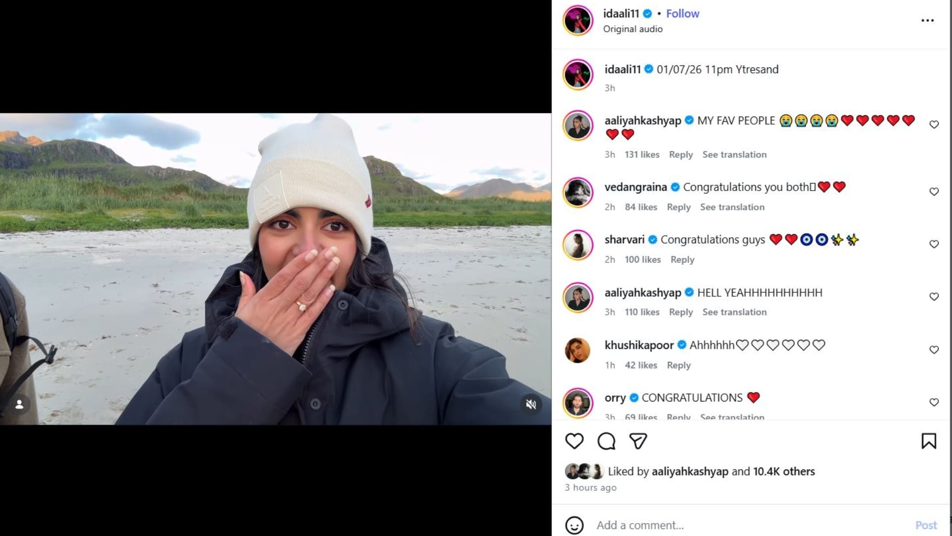 Imtiaz Alis Daughter Ida Ali Announces Engagement To Krish Agarwal at the age of 26 video viral