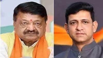 मंत्री कैलाश विजयवर्गीय और मेयर पुष्य मित्र भार्गव