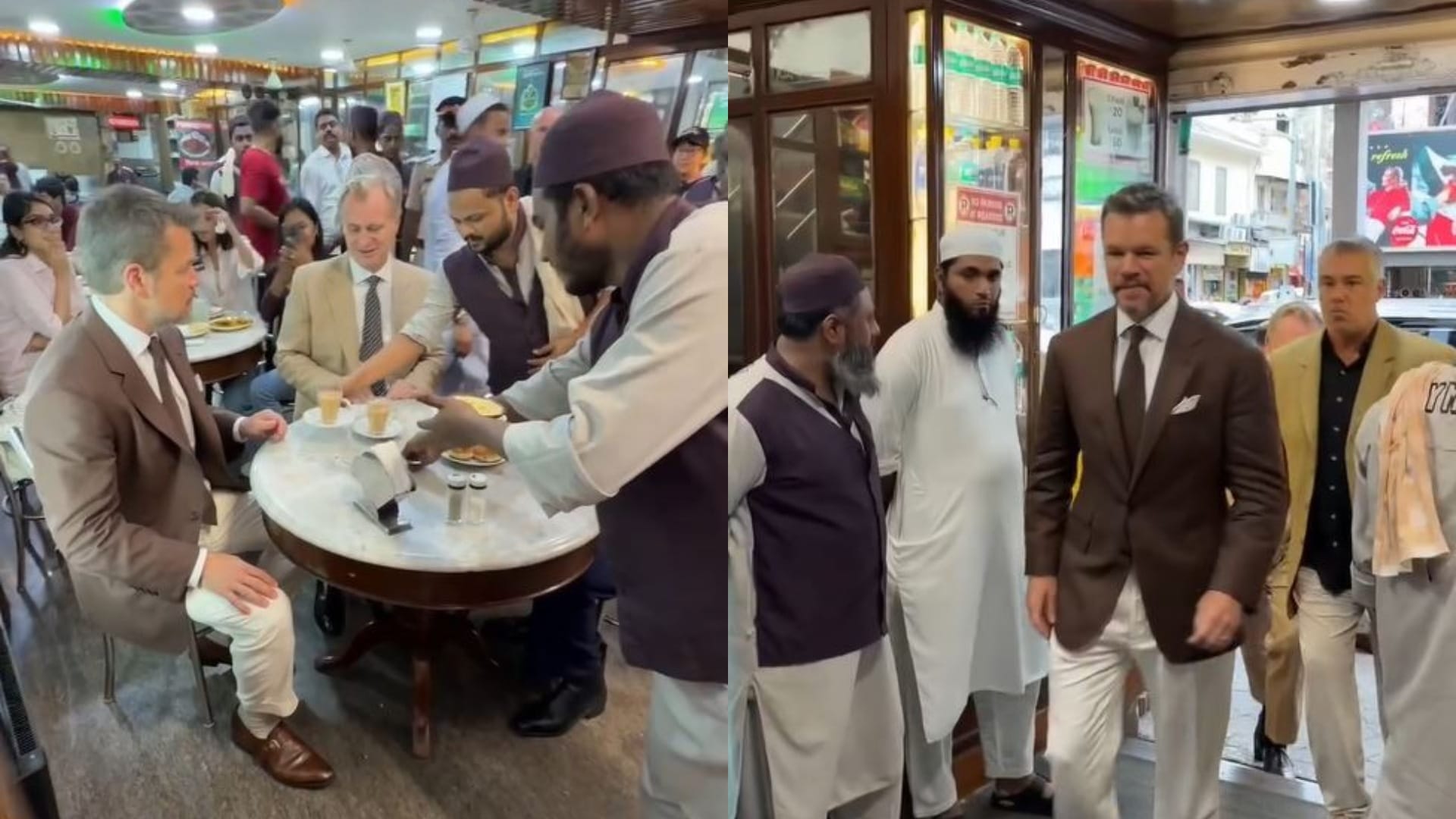Tom Holland and christopher Nolan took tea break in mumbai before The Odyssey premier