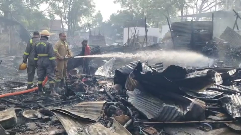 Kanpur: Fire sparked by short circuit engulfs scrap warehouse; fire brigade brings blaze under control