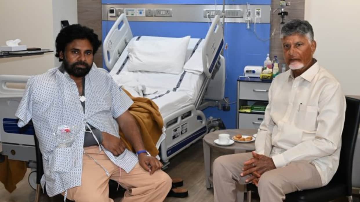 Pawan Kalyan Is Recovering Well After Surgery CM Chandrababu Naidu Visits Him In Hospital