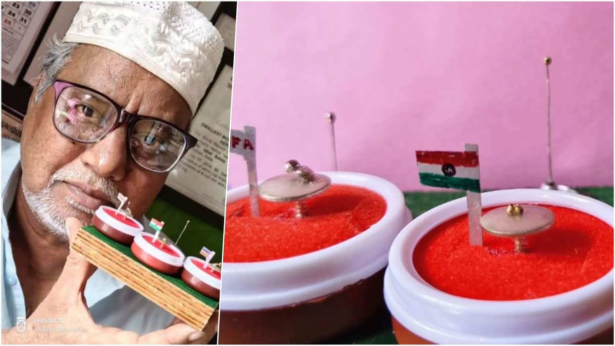 Udaipur News: Dr. Iqbal Sakka Creates World's Smallest Golden Boots and Football for FIFA World Cup 2026 Winne