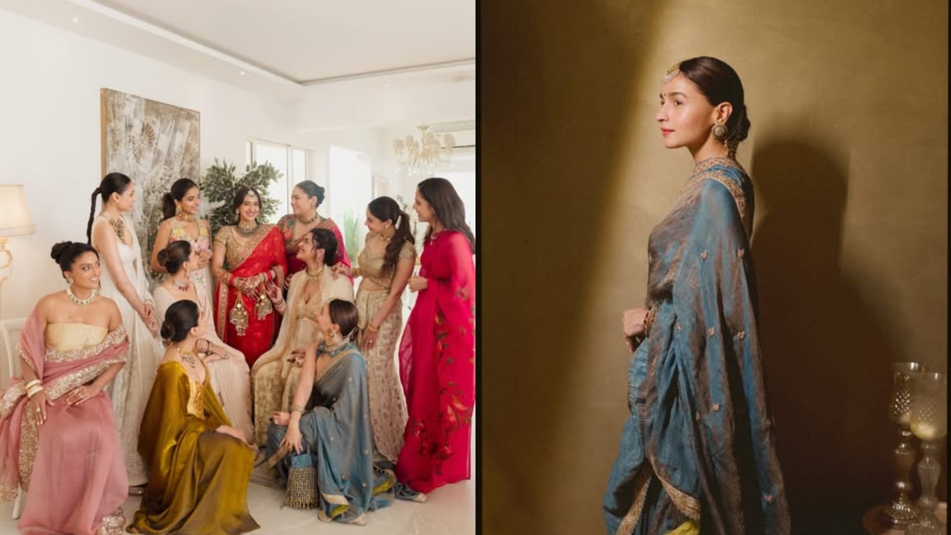 Alia Bhatt Ethnic look Praise By Fans Actress Shared Photos from Friend Akansha Ranjan Wedding