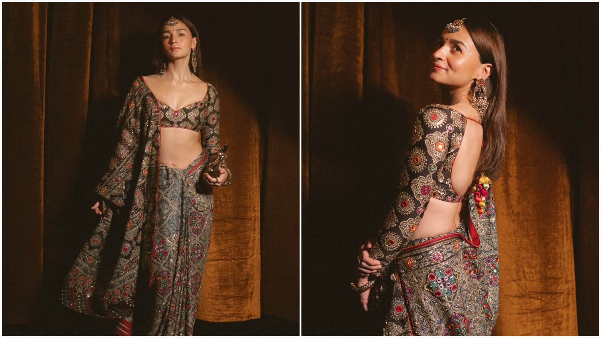 Alia Bhatt Saree Look On Akansha Ranjan Wedding Fashion
