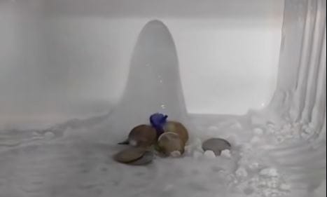 Shivling-Like Ice Formation Found in Refrigerator Freezer Draws Devotees in Agra