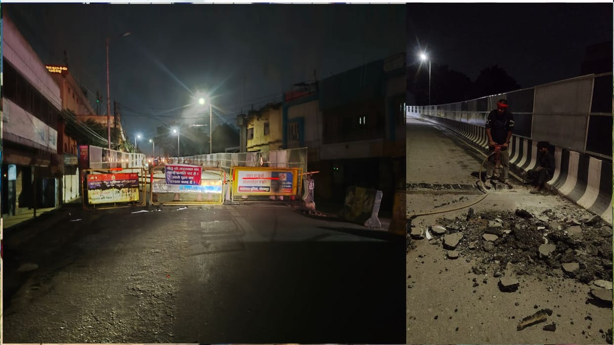 Repair work on Gorakhpur's Tarang Overbridge begins Tuesday; the bridge will remain closed for 20 days.