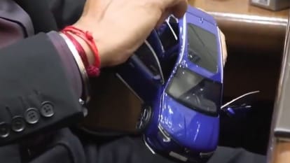 CM Vijay play with Mini car like child video goes viral users like his act