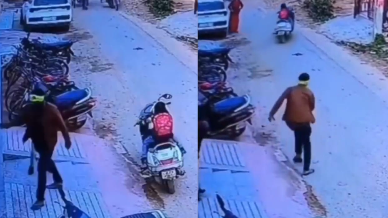 Child accelerates scooty after being left alone road safety lesson video goes viral