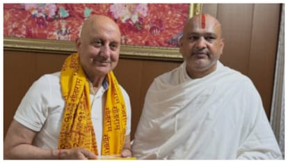 Anupam Kher visited Shri Ram Vallabha Kunj and shared his experience on instagram