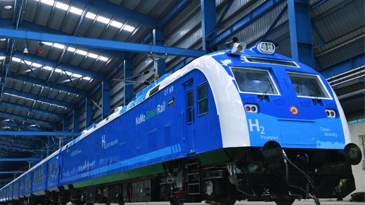 indian railways hydrogen train jind sonipat route extension delhi azadpur passenger count