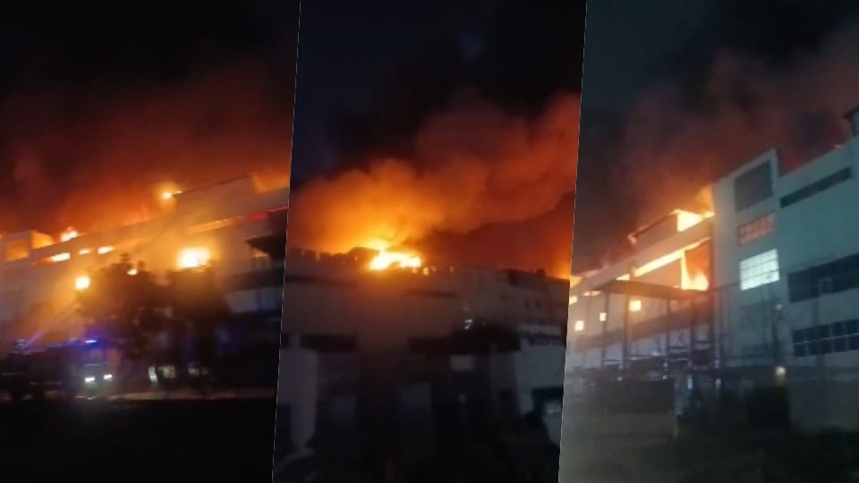 Fire breaks out at a warehouse in Jhund Sarai on Pataudi Road, Gurugram