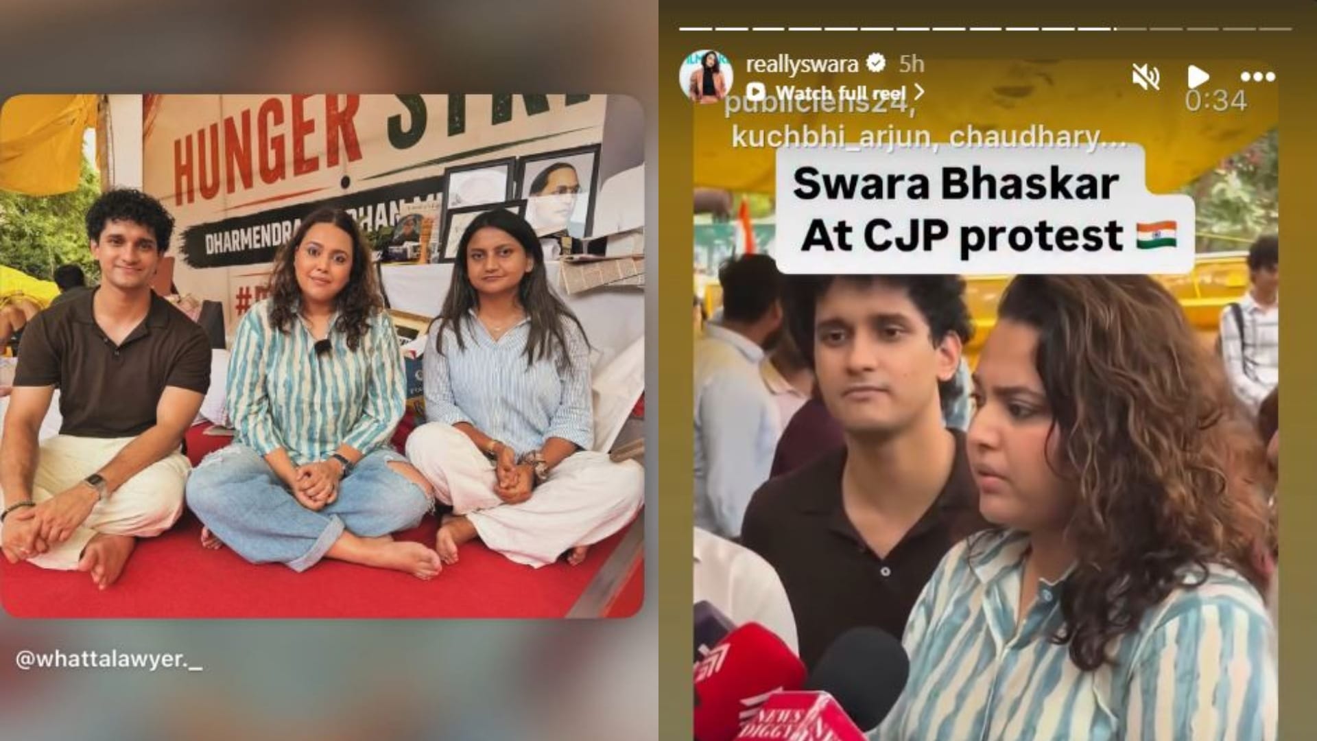 Swara Bhasker met with Sonam Wangchuk at Jantar Mantar says you are fighting for children future