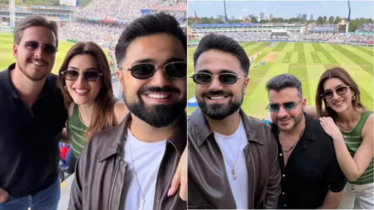 Kriti Sanon in Birmingham with rumored boyfriend Kabir Bahia cheers for Team India
