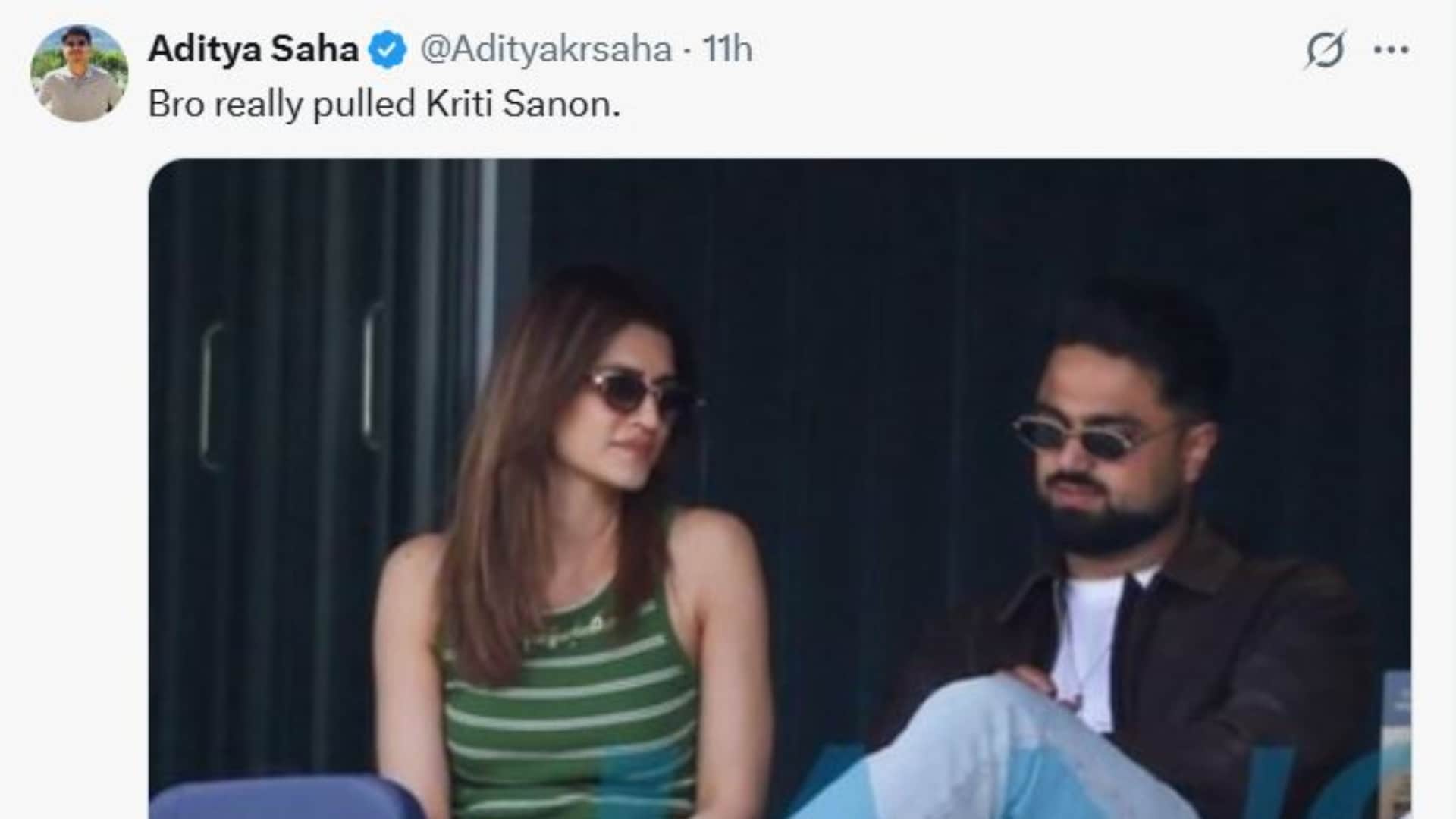 Kriti Sanon in Birmingham with rumored boyfriend Kabir Bahia cheers for Team India
