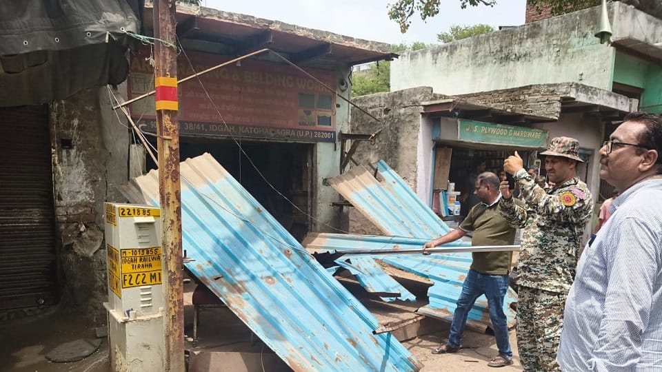 Bulldozer Drive Clears Encroachments from Namner to Idgah Bus Stand