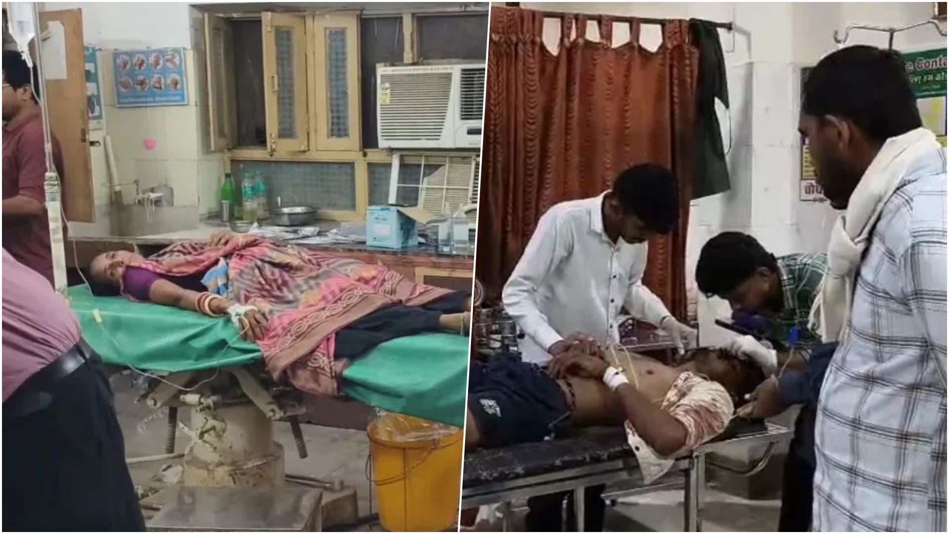 अस्पताल में भर्ती घायल