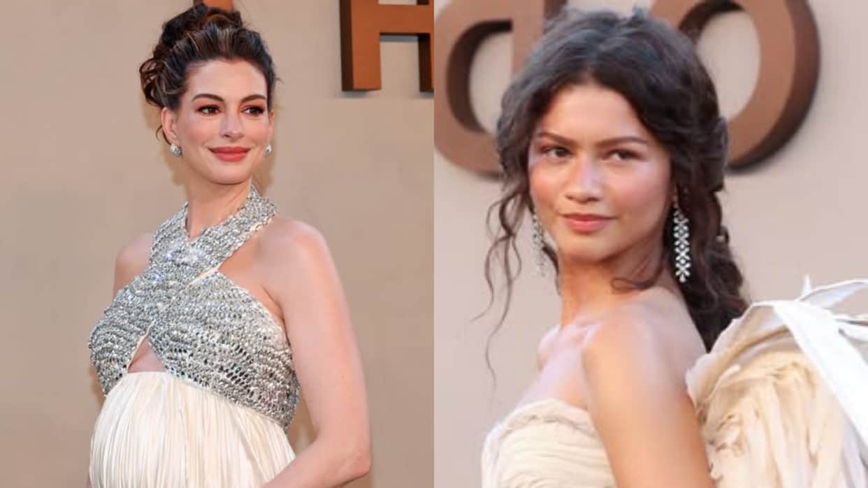 The Odyssey New York premiere Attended By Star Cast Anne Hathaway Flaunts Baby And Zendaya Steals the show