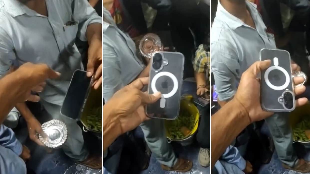 train cucumber seller shows iphone viral video social media reactions