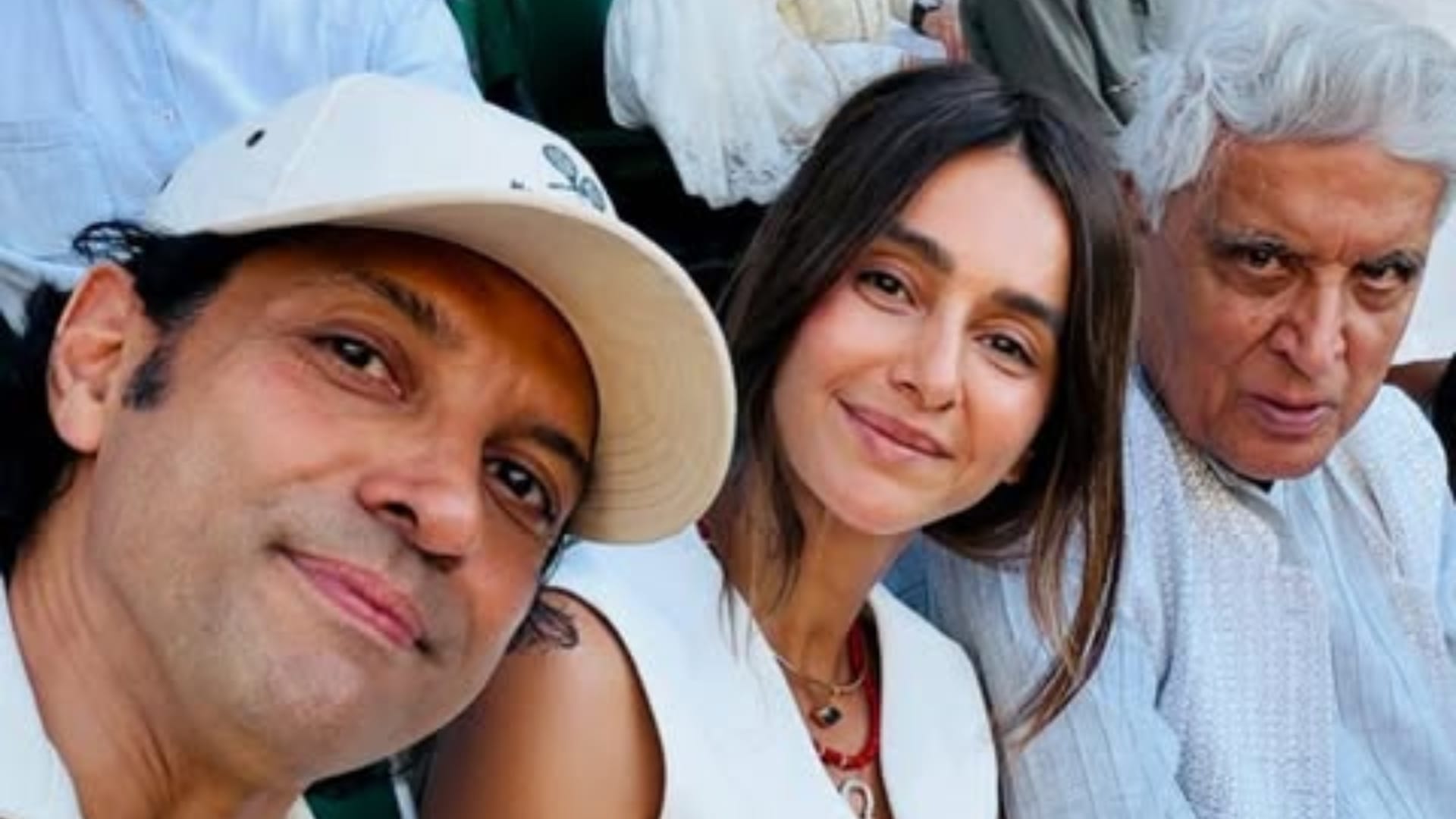 Shibani Akhtar Share Javed Aktar And Farhan Akhtar Pictures Enjoy Wimbledon
