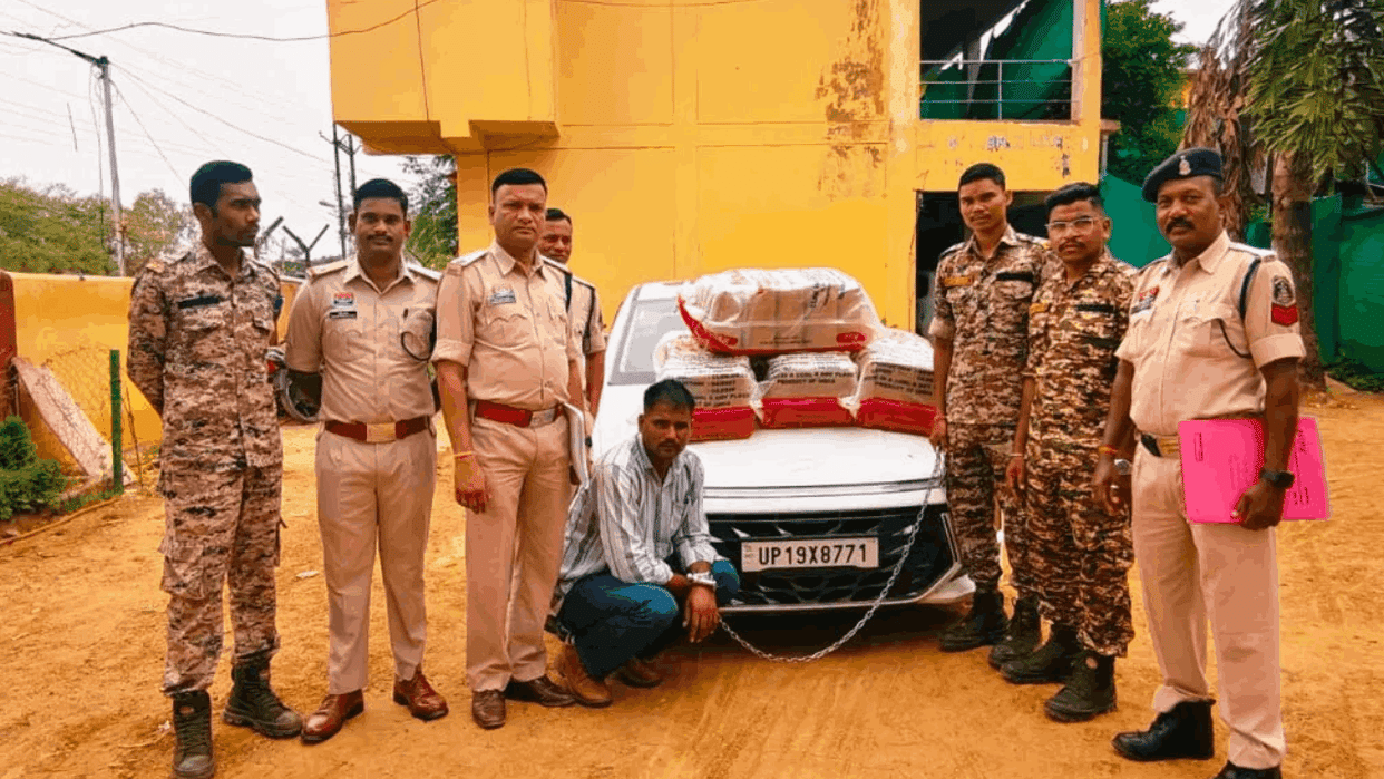 Keshkal police arrested an accused from UP with 102.060 kg of cannabis