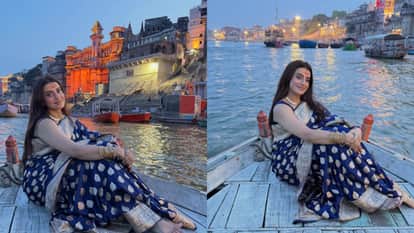 Bhojpuri actress Akshara singh visit to Kashi Vishwanath Temple in Varanasi shares photos