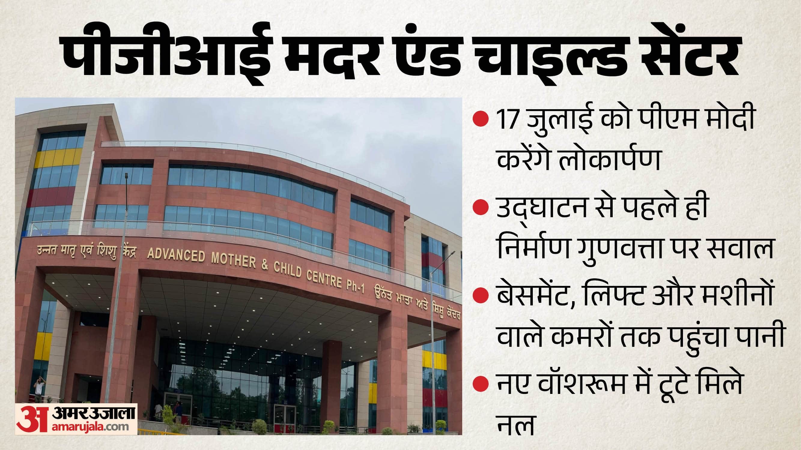 पीजीआई मदर एंड चाइल्ड सेंटर के हालात