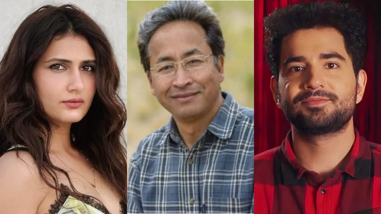 Fatima Sana Shaikh And Samay Raina Support Sonam wangchuk Amid CJP Protest