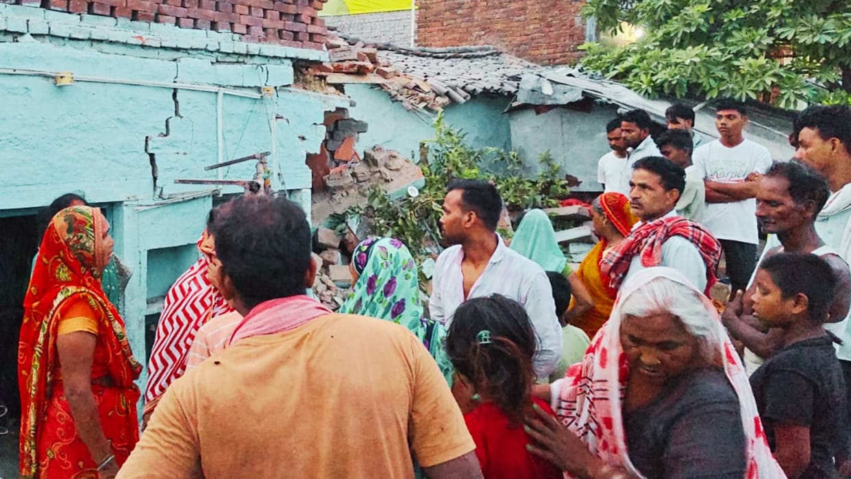 Speeding truck runs over people sleeping outside their home three dead two injured in mirzapur