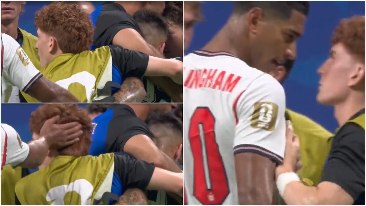 Bellingham Slaps Argentina Player Video:जूड बेलिंगहम ने खोया आपा, अर्जेंटीना के खिलाड़ी को क्यों मारा थप्पड़? – Jude Bellingham Slaps Argentina’s Valentin Barco After England’s Fifa World Cup 2026 Semi-final Exit