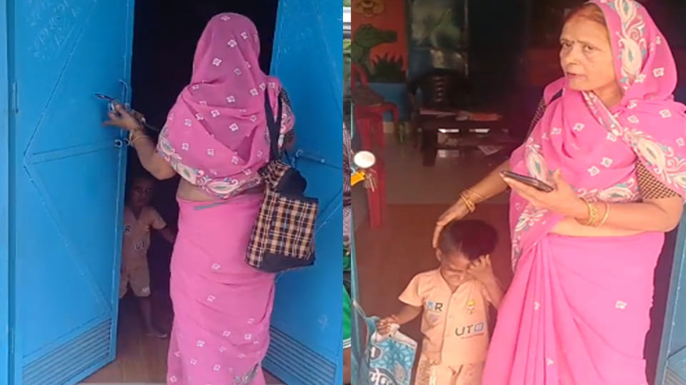 Anganwadi worker and helper left after locking a child inside the center