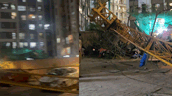 Construction crane collapses at Mumbai's Mira Road, crushes vehicles