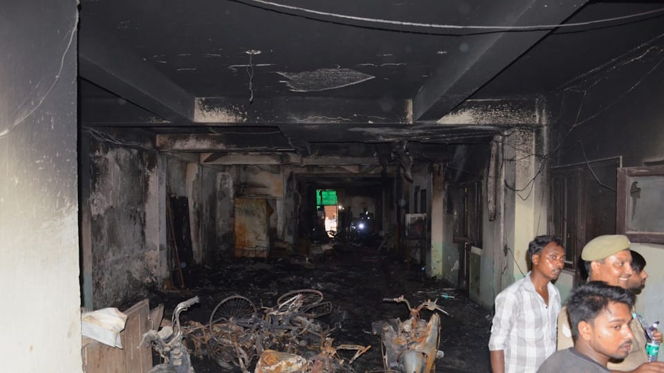 Noida Fire Exposes Illegal Buildings No Fire NOC or Approved Maps in Mamura