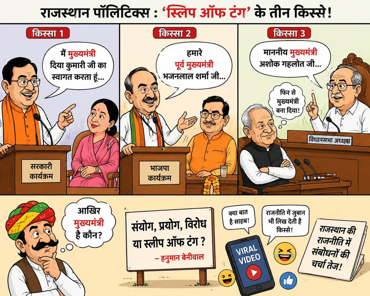 From CM to Ex-CM: Three Political Slip-Ups Spark Debate in Rajasthan