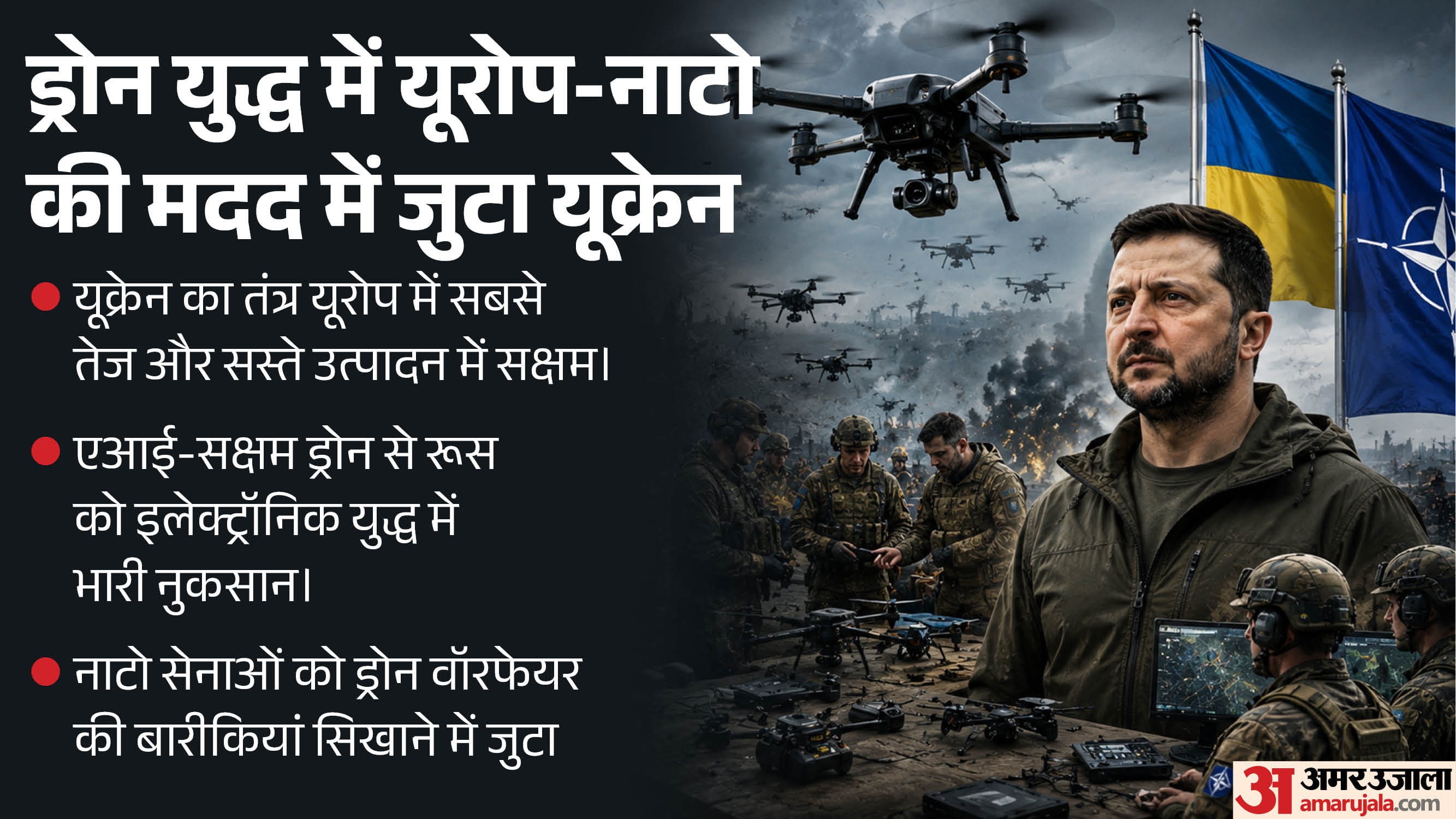 यूरोप को ड्रोन युद्ध में मदद कर सकता है यूक्रेन।