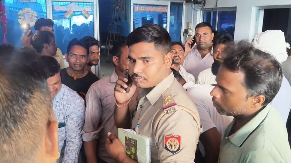 uproar after student dies after being hit by school bus in Mathura