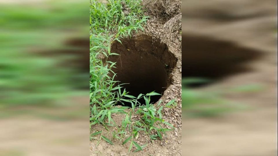 Ground Collapses at School Campus, 30-Foot-Deep Well Emerges in Fatehabad
