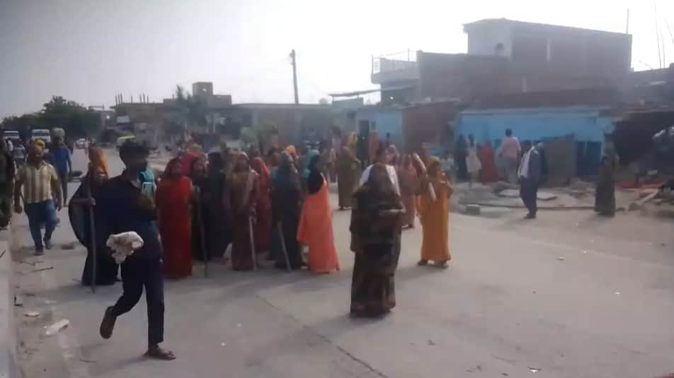 Speeding truck runs over people sleeping outside their home three dead two injured in mirzapur