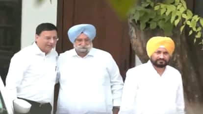Meeting of Charanjit Singh Channi and other Congress leaders with KC Venugopal in Delhi